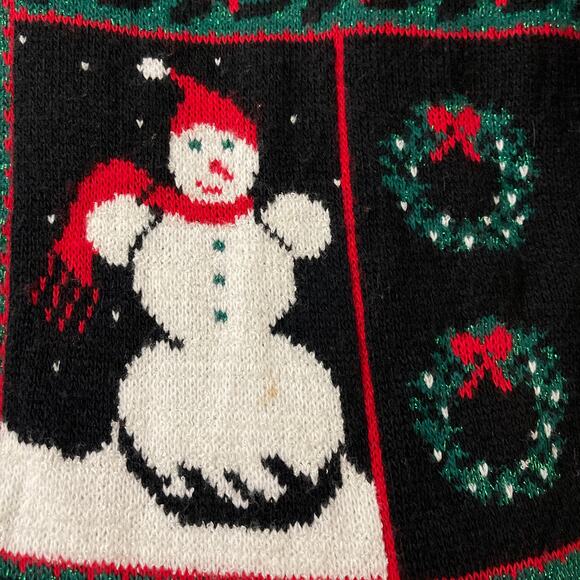 VINTAGE 80s NutCracker Holiday Sparkle Ugly Christmas Tunic Sweater Size Medium - Picture 3 of 7